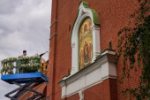 Святейший Патриарх Кирилл освятил воссозданную надвратную икону на Спасской башне Московского Кремля